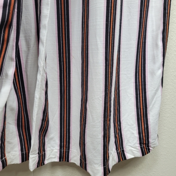 Loft Striped Rayon High Neck Jumpsuit | Size XS - Picture 9 of 16